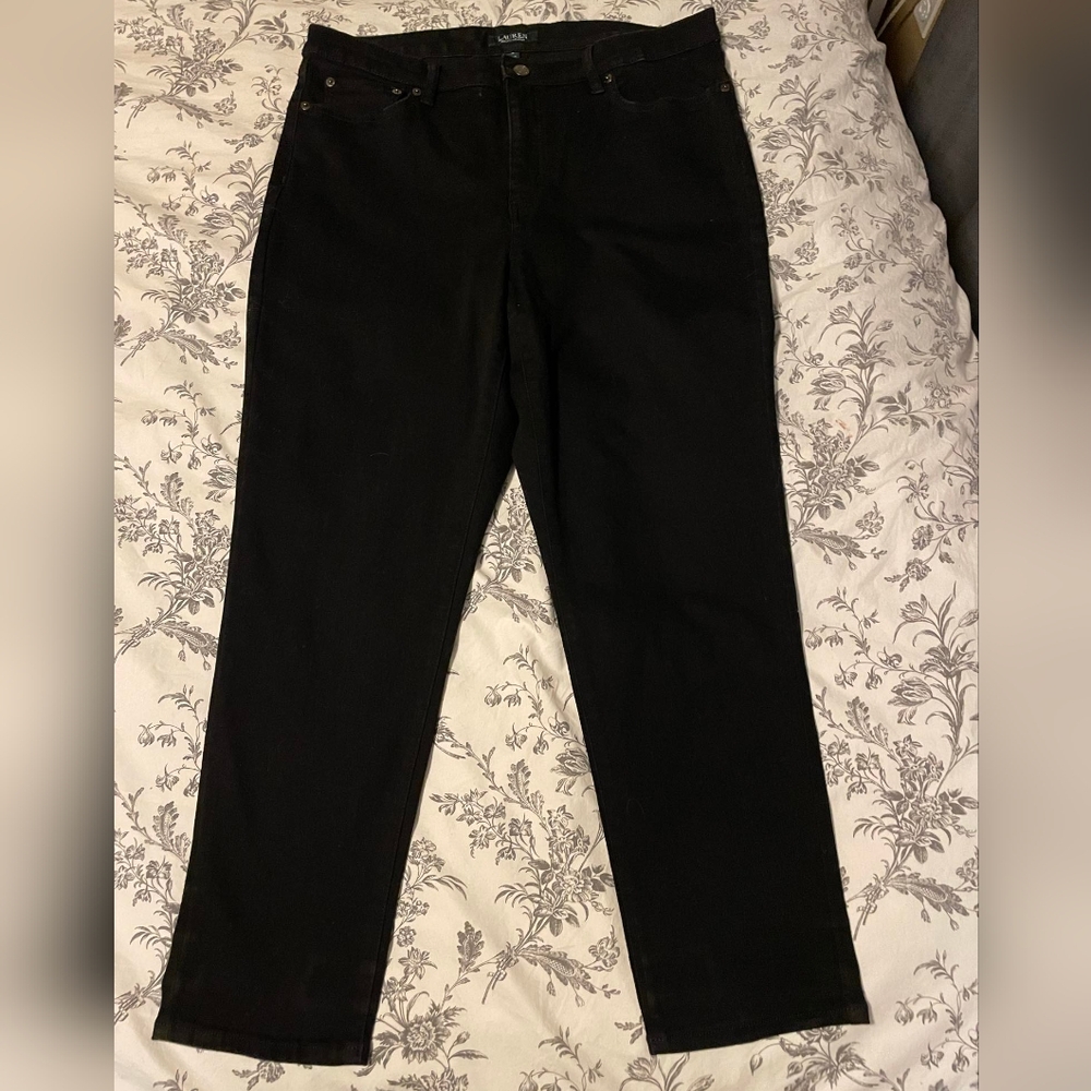 Ralph Lauren Black Straight Leg Jeans